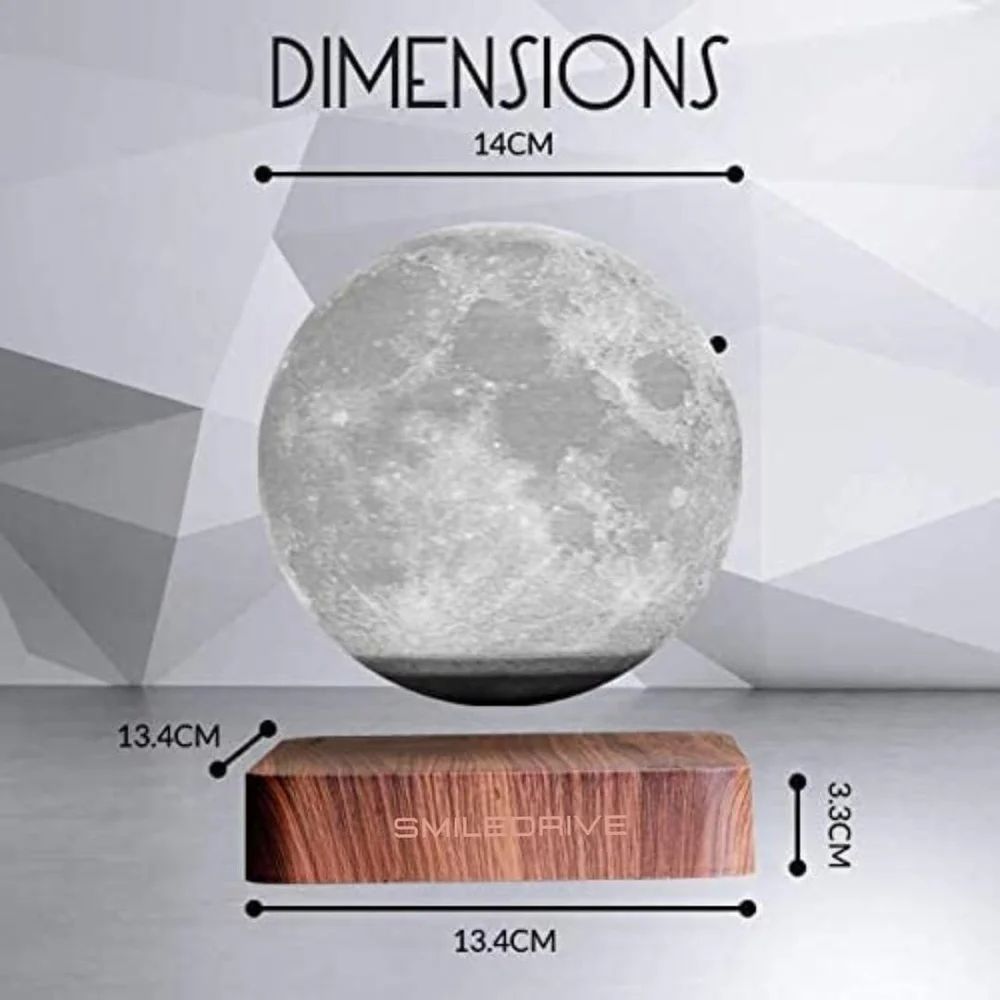AuraMoon™ – The Floating Levitating 3D Moon Lamp with Magnetic Base and Warm Ambient Light