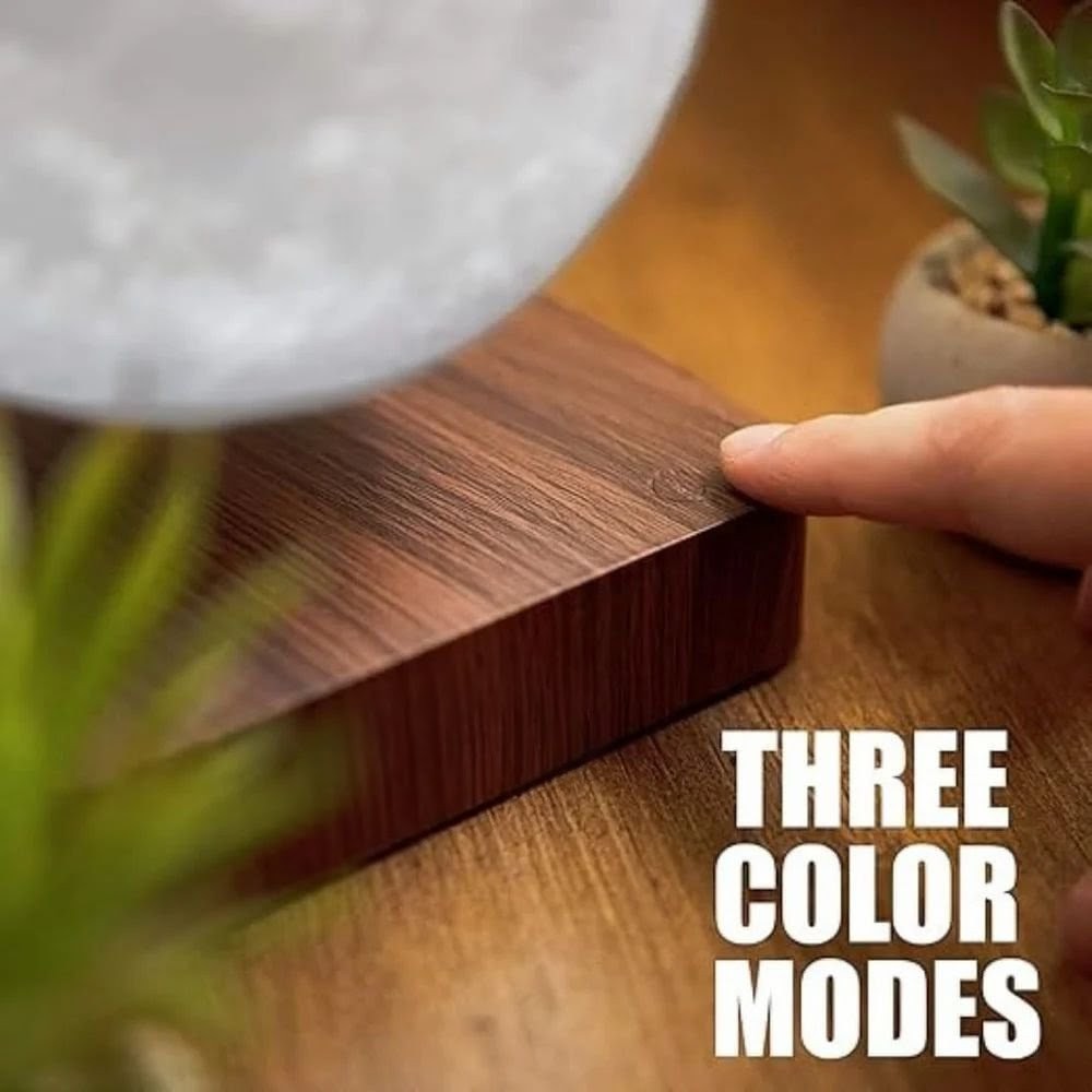 AuraMoon™ – The Floating Levitating 3D Moon Lamp with Magnetic Base and Warm Ambient Light