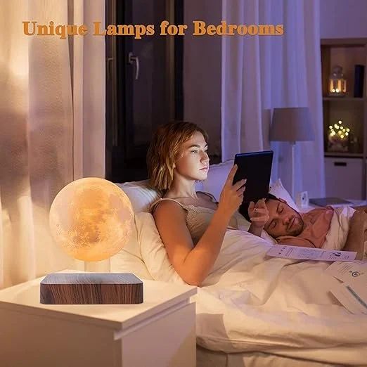 AuraMoon™ – The Floating Levitating 3D Moon Lamp with Magnetic Base and Warm Ambient Light